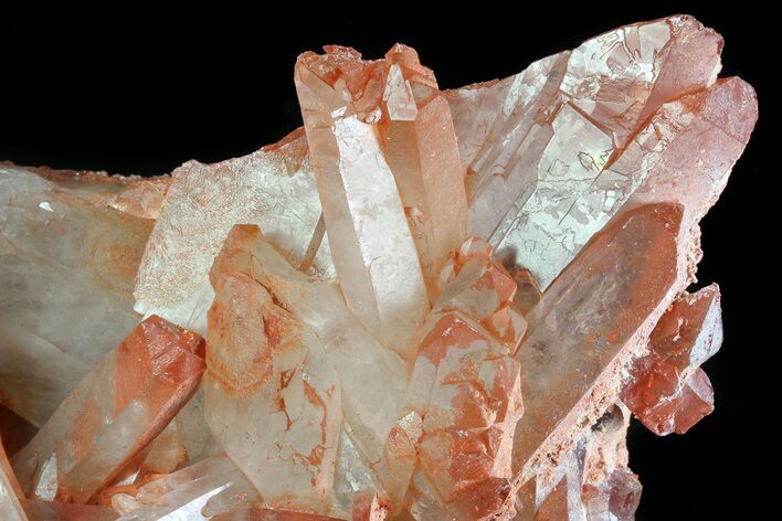 Natural, Red Quartz Crystal Cluster - Morocco #80655